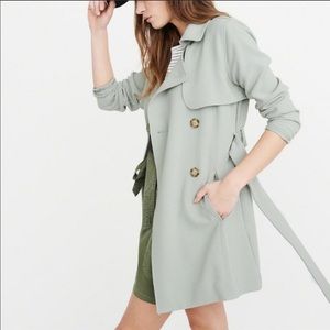 Abercrombie & Fitch Mint Drapey Trench Coat